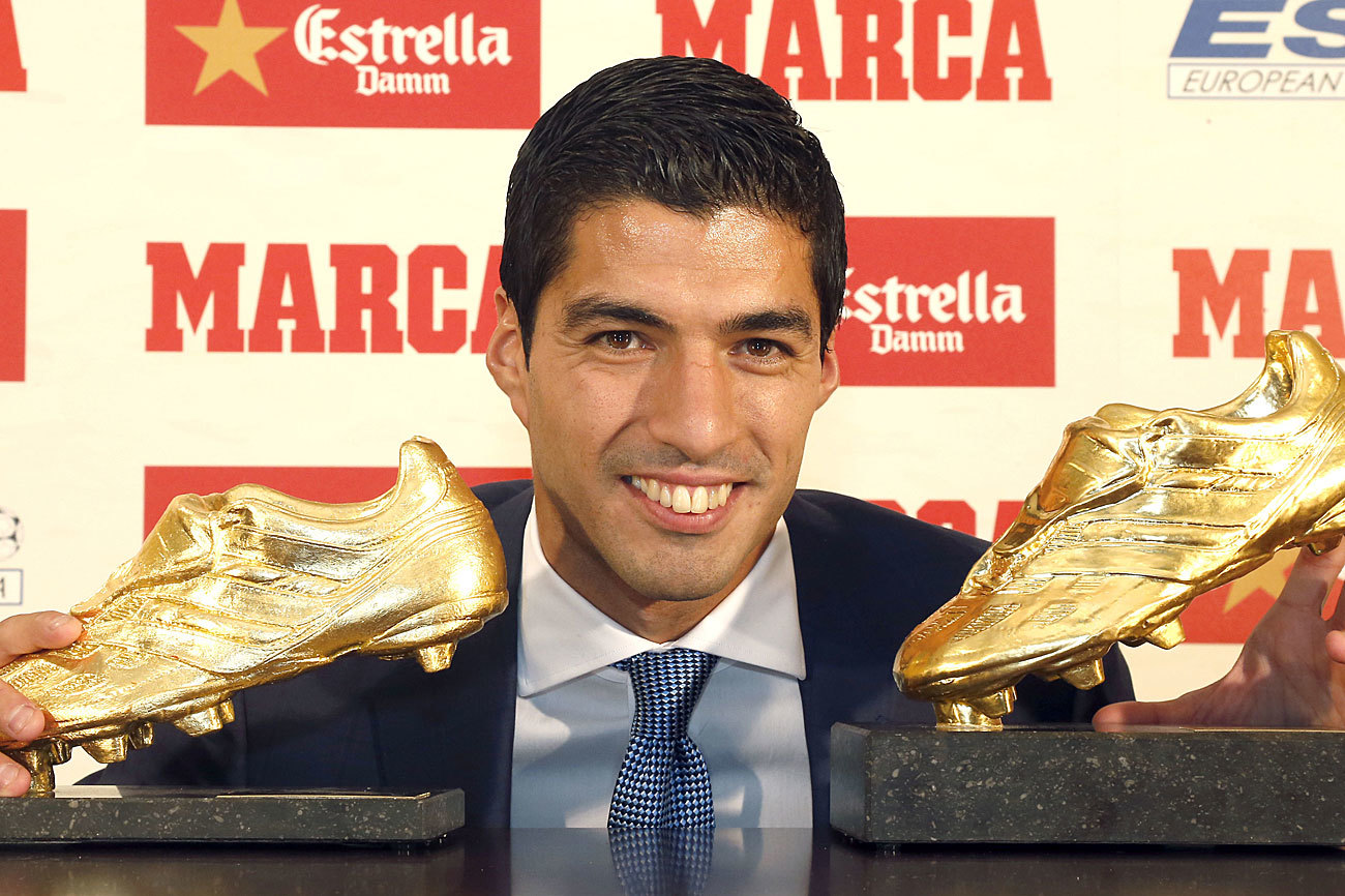 cadena Irradiar Ridículo La gala de la Bota de Oro - Luis Suárez recibió su segunda Bota de Oro en  la... | Marca.com