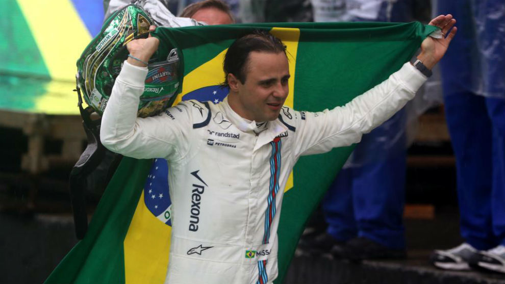 Massa llora tras abandonar el GP de Brasil antes de tiempo.
