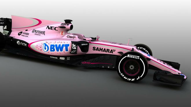 Así lucirá el Force India de 2017, tras el nuevo patrocinio con BWT.