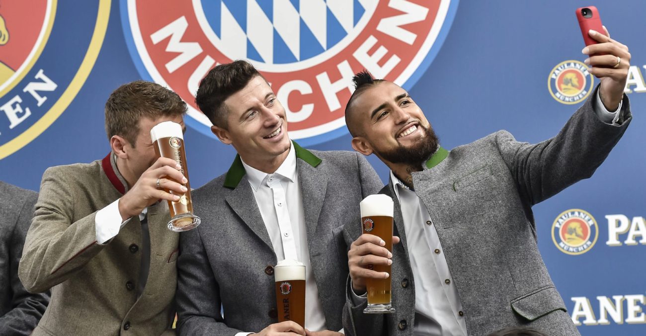 Thomas Muller, Robert Lewandowski and Arturo Vidal.