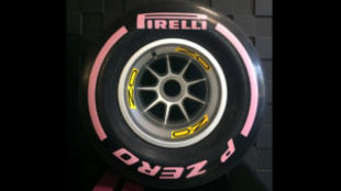 El neumático con motivos rosa que se usará en Austin.