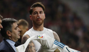 Ramos suffers a fracture of the nasal septum