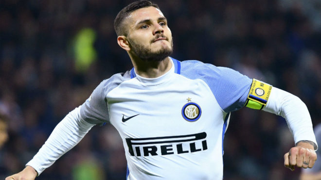 Icardi at the double again in Cagliari as Inter go top