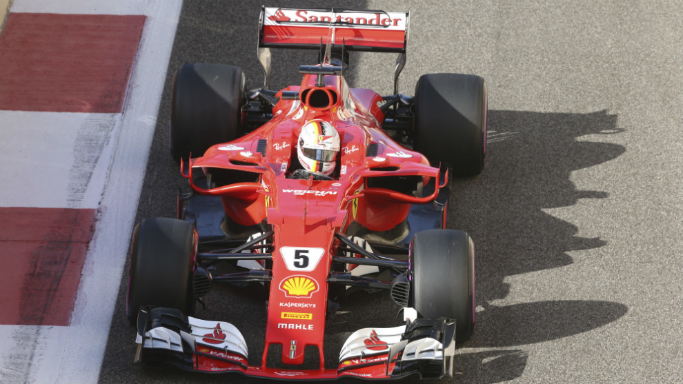 Sebastian Vettel, con el SF70-H