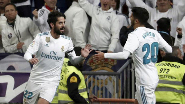 Isco and Asensio start in Ronaldo and Bale's absence
