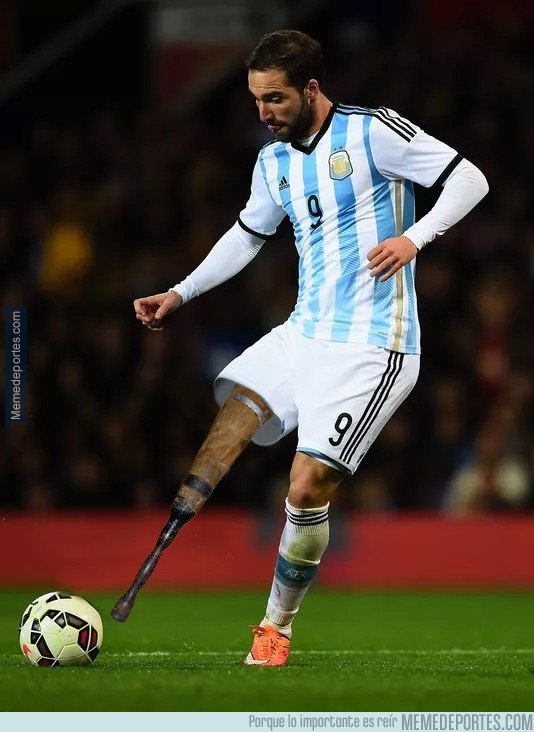 Las redes sociales ardieron en Argentina tras la goleada 6-1 que sufriÃ³ su selecciÃ³n contra EspaÃ±a. HiguaÃ­n fue una de las vÃ­ctimas preferidas de los memes.