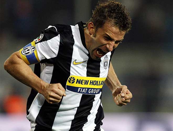 Del Piero celebra un gol