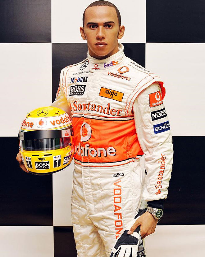 La figura de cera de Lewis Hamilton