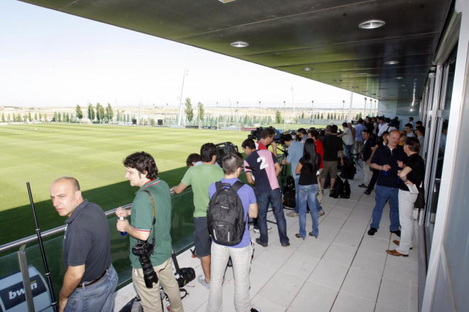 La prensa, en el entrenamiento del Madrid