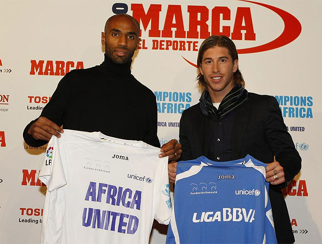 Kanouté y Sergio Ramos