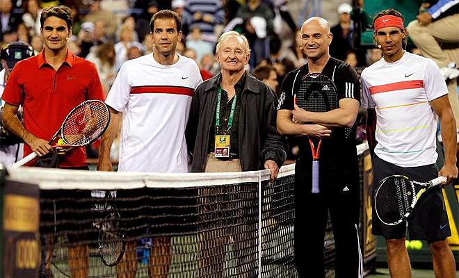 Federer, Sampras, Rod Laver, Nadal y Agassi