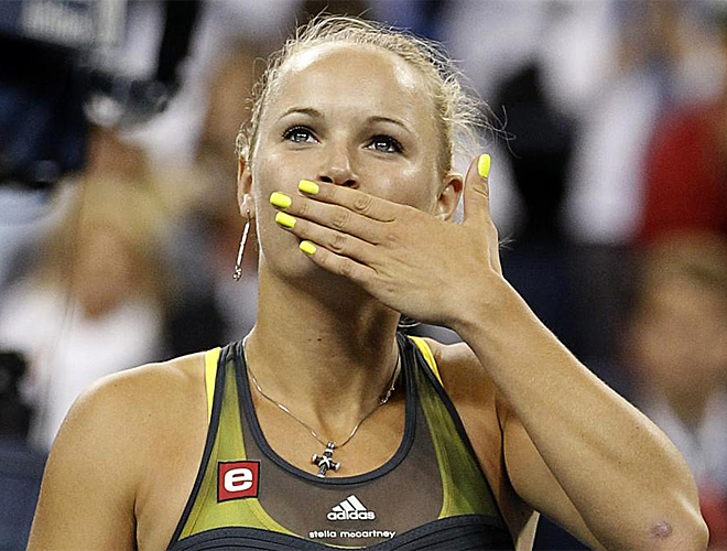 La danesa reparti besos para todos tras las victorias, ahora el US Open echa de menos a su musa.