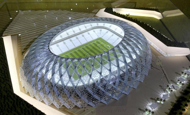 Qatar presenta un modelo de estadio para el Mundial 2022 que podra albergar el pas asitico. Se denominara "Al-Wakrah stadium".