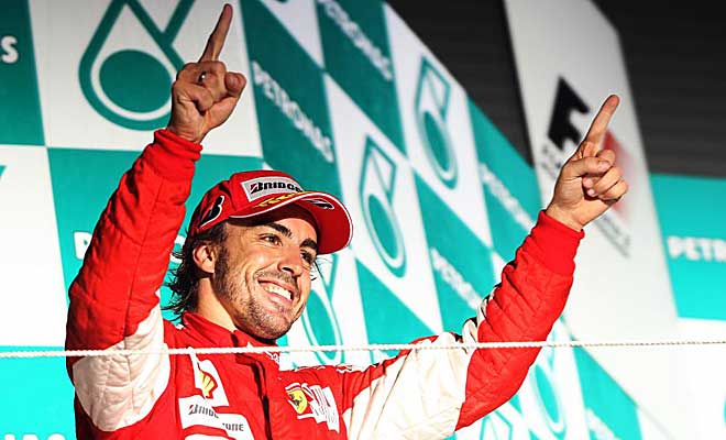 Espectacular victoria de Fernando Alonso en el nuevo circuito del Yeongam, lo que le alza a la primera posicin en el Mundial.