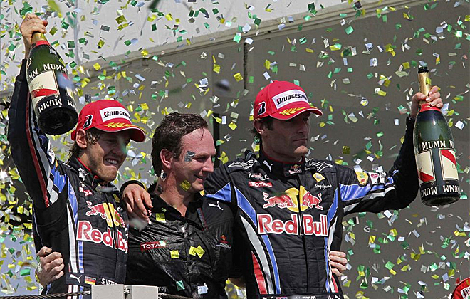 A falta de una carrera Red Bull se ha asegurado el Mundial de constructores gracias al doblete logrado en Interlagos.