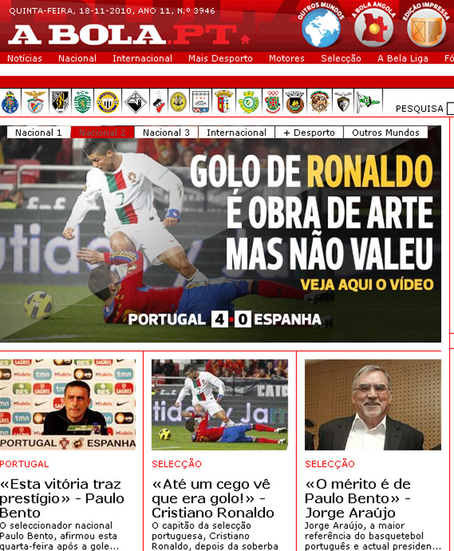 En Portugal no olvidan la jugada de Cristiano que acabó en gol anulado.