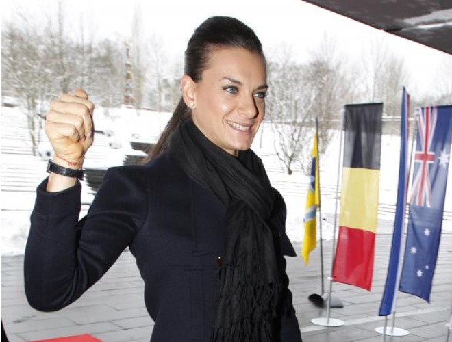 La famosa pertiguista aseguro que ama el ftbol en la presentacin de la candidatura rusa en Zurich.
