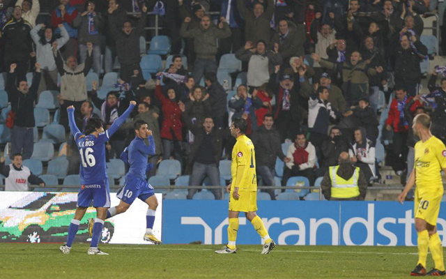 El uruguayo Albn hizo saltar al pblico de sus asientos con un gol que daba la victoria al Getafe ante el tercero de la Liga, el Villarreal, en las postrimeras del encuentro.