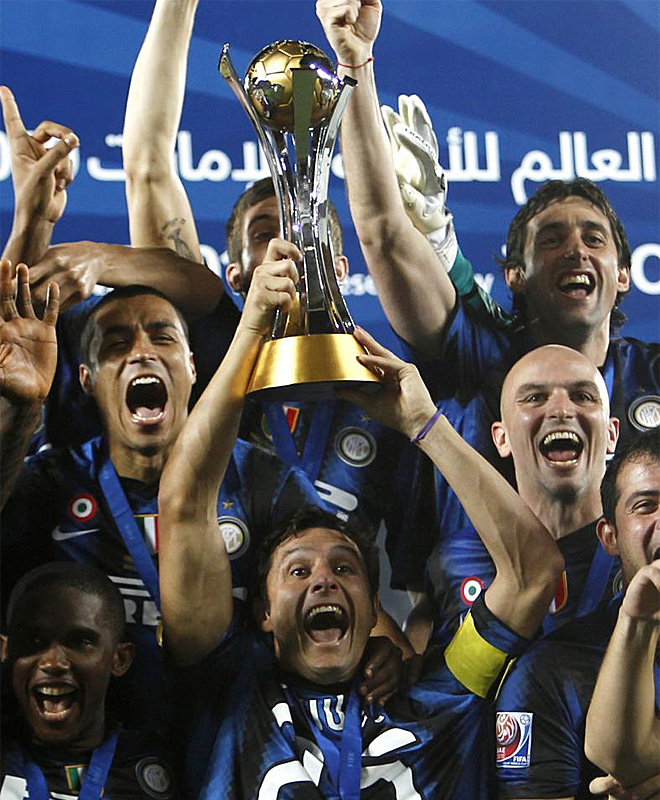 El Inter de Miln se proclam campen del Mundial de clubes ante el Mazembe africano y cerr el 2010 con su quinto ttulo. Slo la Supercopa de Europa le apart del pleno