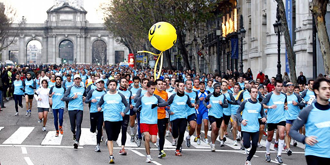 La carrera fue como un paseo turstico por las calles de Madrid, que tambin se abarrotaron de espectadores.