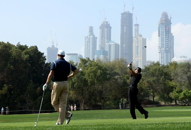 Tiger Woods participa estos das en un torneo de golf que se disputa en Dubai (Emiratos rabes Unidos).