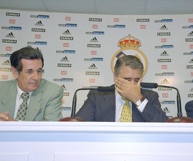 Lorenzo Sanz hasta llor el da que Manuel Fernndez Trigo se despidi del Real Madrid.