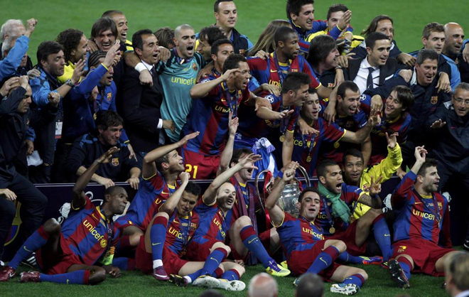 Todos. Cada miembro de la plantilla del FC Barcelona tiene que estar orgulloso de este triunfo. La cuarta Copa de Europa azulgrana es de todos ellos.