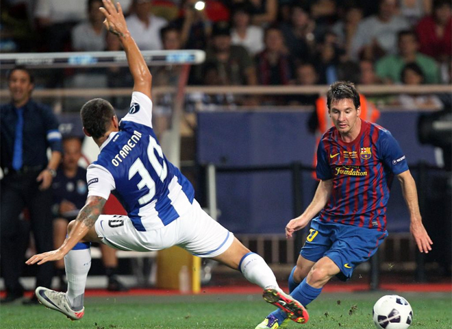 El mejor jugador de Europa de la pasada temporada volvió a demostrar su clase en la Supercopa. Con el balón en los pies, Messi es imparable.