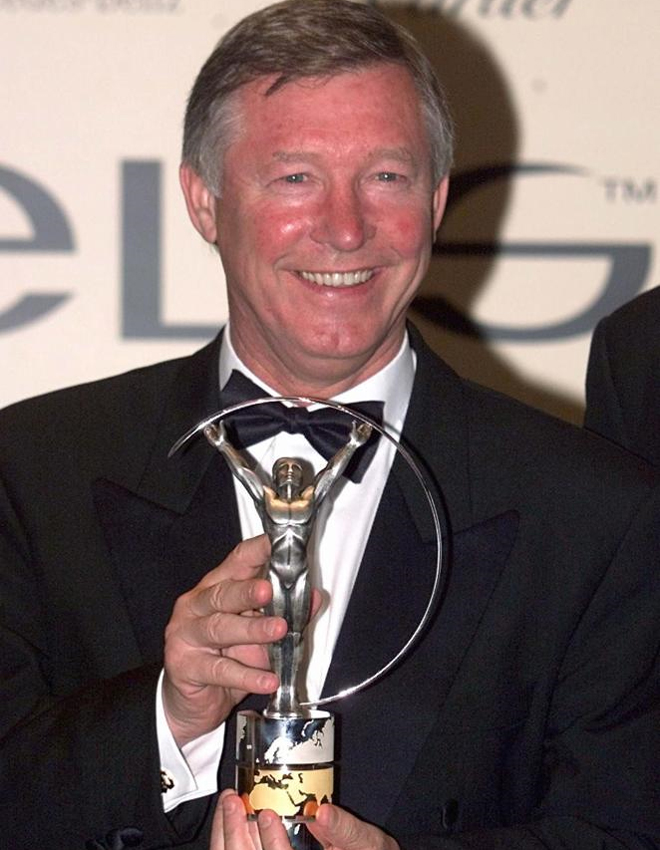 Sir Alex Ferguson ha sido galardonado a lo largo de su carrera con dos premios Laureus, al ser considerado mejor entrenador del ao en la temporada 1999/2000 y volvi a conseguirlo en el 2012.