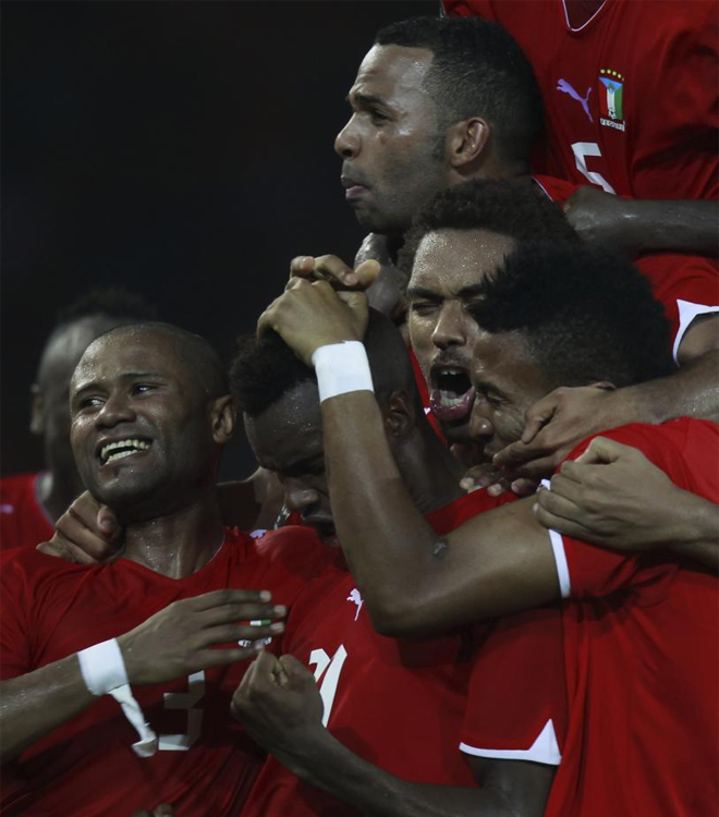 Balboa marc el nico gol del partido entre Guinea Ecuatorial y Libia. Dio la victoria a su seleccin.
