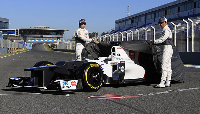 Kamui Kobayashi y Sergio Prez fueron los encargados de descubrir el nuevo monoplaza en el circuito de Jerez.
