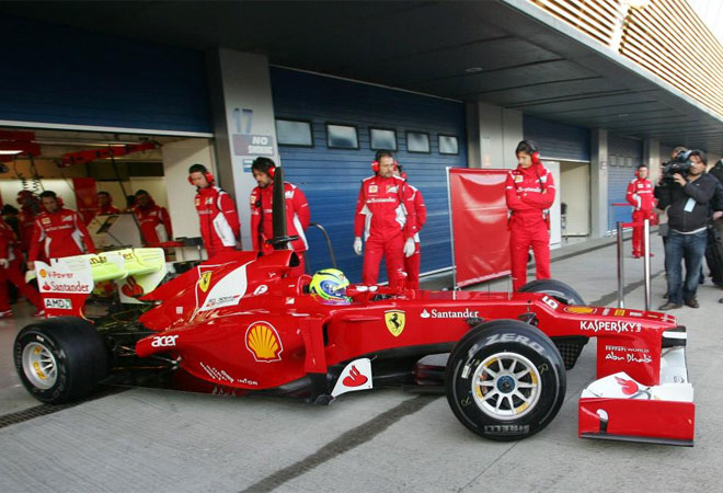 El F2012 es una de las atracciones en el trazado jerezano. Hoy y maana es turno de Massa y el jueves y el viernes rodar Fernando Alonso.