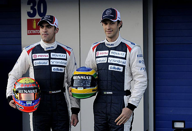 Brunno Senna y Pastor Maldonado sern los encragados de pilotar el nuevo Williams.