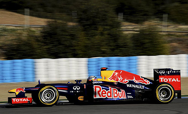 El RB8 dio la maana a Vettel, que slo pudo rodar dos vueltas por un problema electrnico.