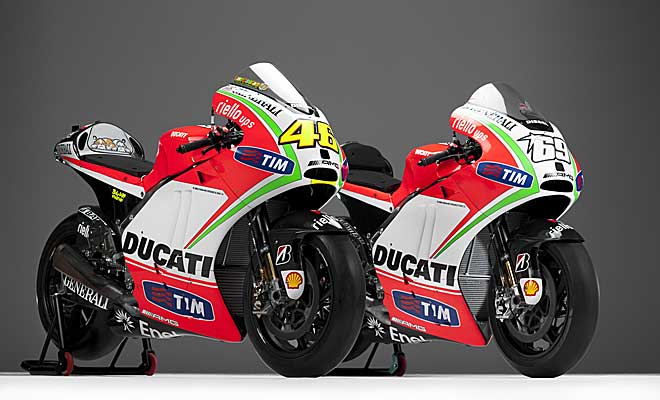 Ducati present la nueva moto que llevarn el italiano y el estadounidense en el campeonato de MotoGP.