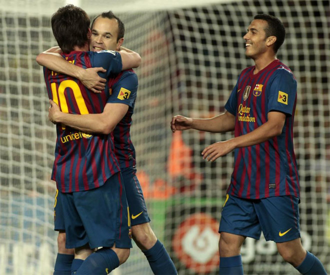 El segundo tanto del Barcelona fue una maravilla. Messi, Iniesta y Messi para hacer el 2-0.