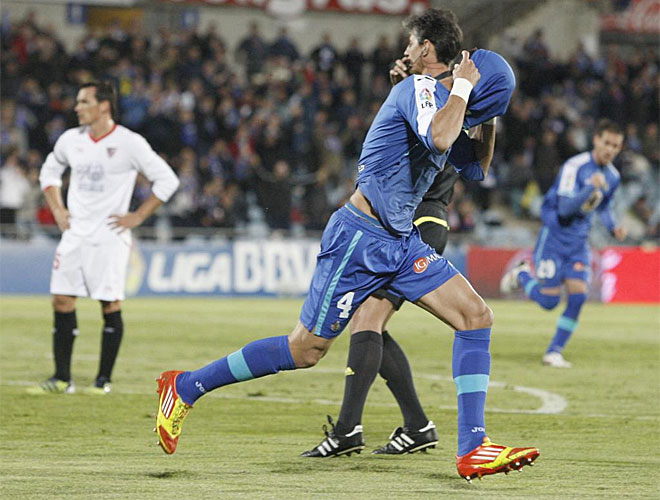 El defensa del Getafe al fin se estren como goleador en la mxima categora. Se not en su celebracin.