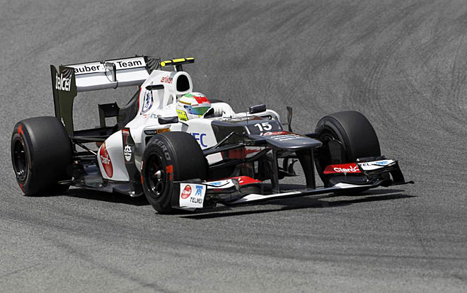 El piloto mexicano de Sauber volvi a demostrar su vala y saldr quinto en Montmel.