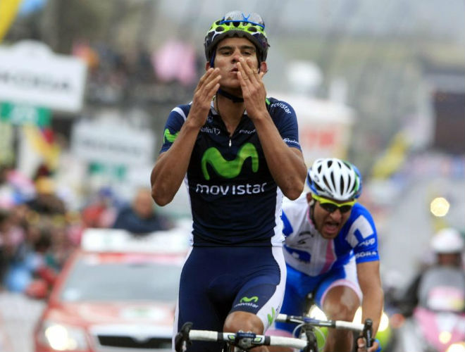 El costarricense Andrey Amador logr la primera victoria para su pas en un Giro de Italia.