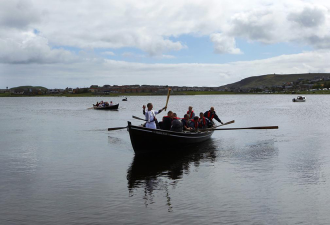 10/06/12: Llegada de la Antorcha Olmpica a las islas de Shetland en Escocia.
