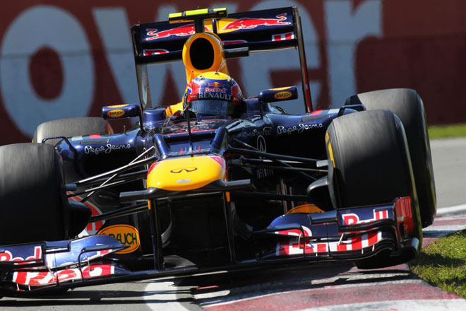 Mark Webber, tercero del Mundial a tres puntos de Fernando Alonso, saldr cuarto en Montreal justo al lado del espaol.