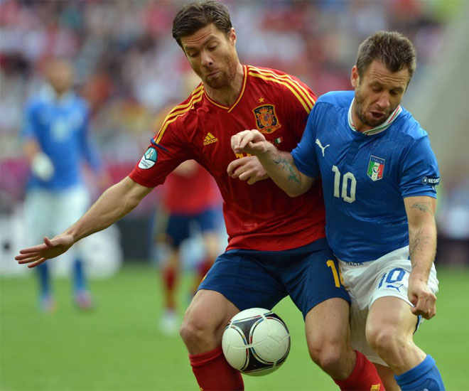 El delantero italiano se mostr muy activo durante la primera mitad y cre muchos problemas a la defensa de La Roja.