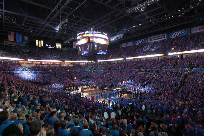 El Chesapeake Energy Arena de Oklahoma City recibi las Finales NBA entre Heat y Thunder.