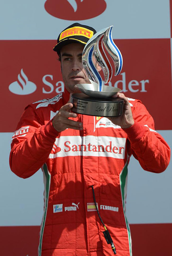 Fernando Alonso se tuvo que conformar con el segundo puesto pero mantiene el liderato del Mundial con 13 puntos de ventaja sobre Webber.