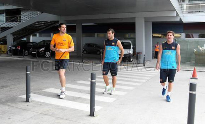 Los jugadores del Barcelona regresaron a los entrenamientos tras las vacaciones.