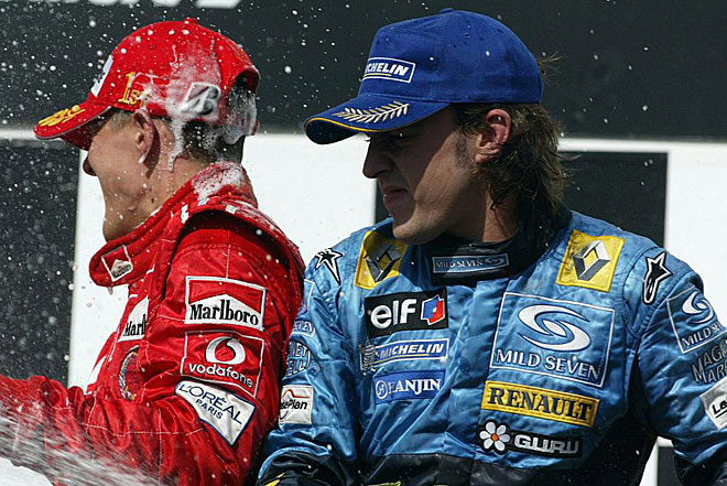 Michael Schumacher y su Ferrari fueron los vencedores del GP de Hungra de 2004.