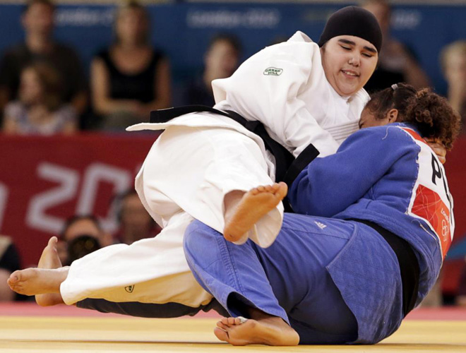 La judoca saud Wojdan Shaherkani se ha convertido en la primera saudita en participar en unos Juegos Olmpicos