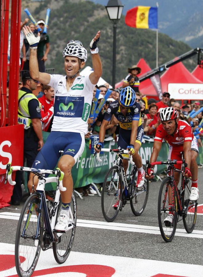 Alejandro Valverde fue el ms listo y se impuso en el sprint de la Collada de la Gallina.