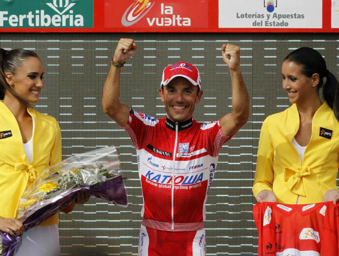 'Purito', casi contra pronstico, logr mantener el liderato de la general de la Vuelta en un da muy complicado para l.