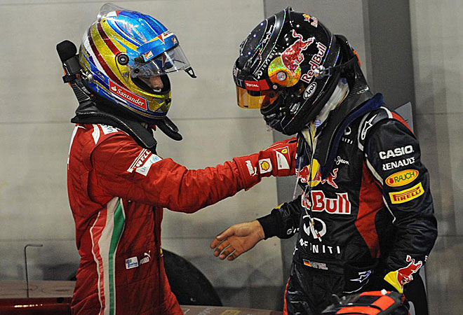 Es lo que parece que le dice aqu Alonso a Vettel tras lo sucedido en Singapur.